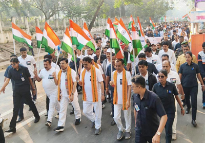 Chief Minister Dr Manik Saha flagged off the  Unity March from Circuit House area of Agartala on November 24.